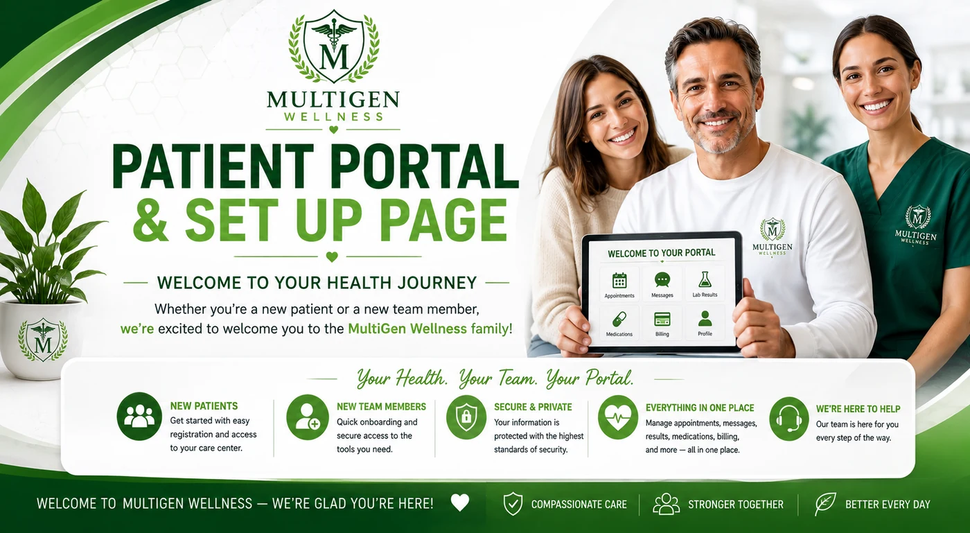 MultiGen Wellness Patient Portal — Welcome to your health journey